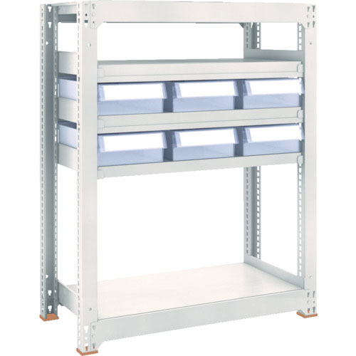 ＴＲＵＳＣＯ　Ｍ３型中量棚　Ｈ１２００　樹脂透明引出付　大Ｘ６＿