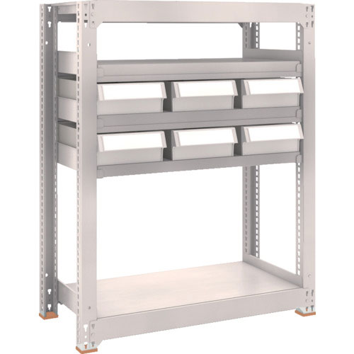 ＴＲＵＳＣＯ　Ｍ３型中量棚　Ｈ１２００　樹脂ＮＧ引出付　大Ｘ６＿