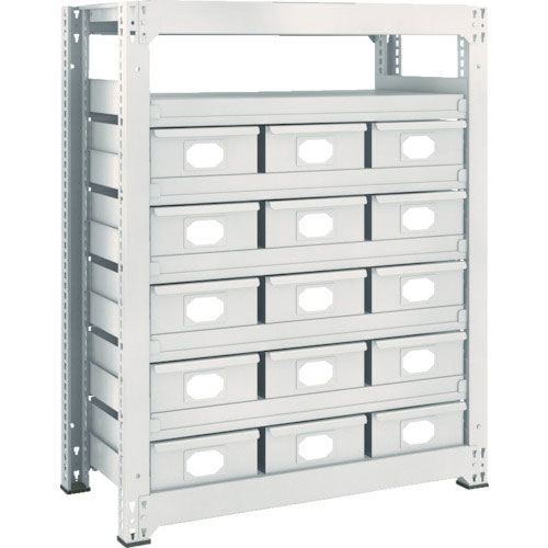 ＴＲＵＳＣＯ　Ｍ３型中量棚　Ｈ１２００　スチール引出付　大Ｘ１５＿