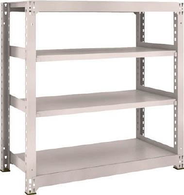 ＴＲＵＳＣＯ　Ｍ３型中量棚　１２００Ｘ５７１ＸＨ１２００　４段　単体　ネオグレー＿