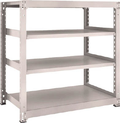 ＴＲＵＳＣＯ　Ｍ３型中量棚　１２００Ｘ７２１ＸＨ１２００　４段　単体　ネオグレー＿