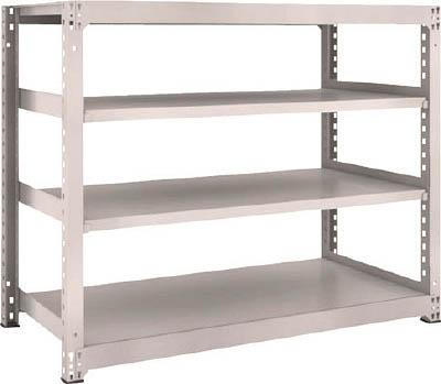 ＴＲＵＳＣＯ　Ｍ３型中量棚　１５００Ｘ７２１ＸＨ１２００　４段　単体　ネオグレー＿
