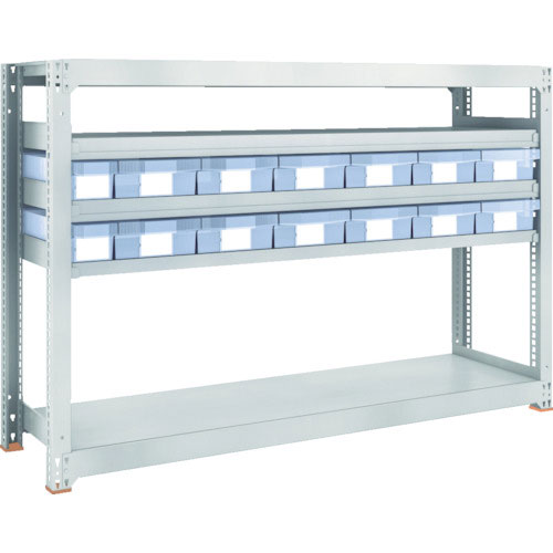 ＴＲＵＳＣＯ　Ｍ３型中量棚　Ｈ１２００　樹脂透明引出付　小Ｘ２大Ｘ１２＿