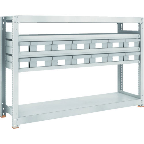 ＴＲＵＳＣＯ　Ｍ３型中量棚　Ｈ１２００　樹脂ＮＧ引出付　小Ｘ２大Ｘ１２＿