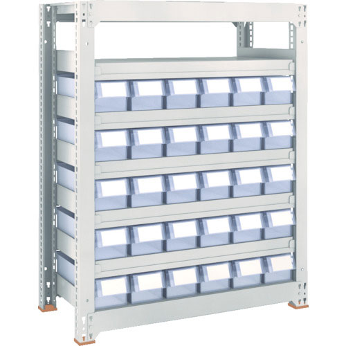 ＴＲＵＳＣＯ　Ｍ３型中量棚　Ｈ１２００　樹脂透明引出付　小Ｘ６５＿