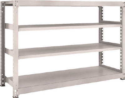 ＴＲＵＳＣＯ　Ｍ３型中量棚　１８００Ｘ５７１ＸＨ１２００　４段　単体　ネオグレー＿
