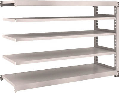 ＴＲＵＳＣＯ　Ｍ３型中量棚　１８００Ｘ５７１ＸＨ１２００　５段　連結　ネオグレー＿