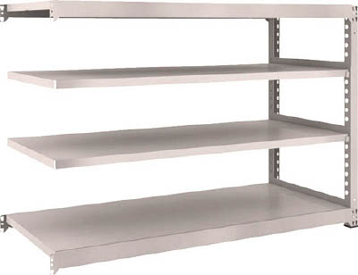 ＴＲＵＳＣＯ　Ｍ３型中量棚　１８００Ｘ７２１ＸＨ１２００　４段　連結　ネオグレー＿