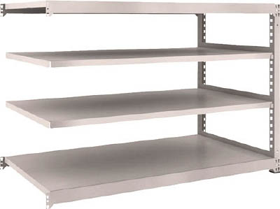 ＴＲＵＳＣＯ　Ｍ３型中量棚　１８００Ｘ９２１ＸＨ１２００　４段　連結　ネオグレー＿