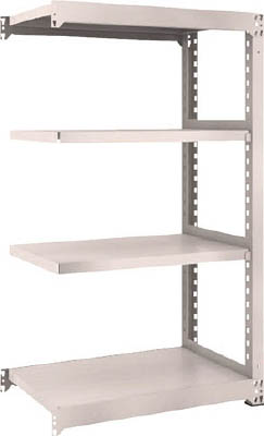 ＴＲＵＳＣＯ　Ｍ３型中量棚　９００Ｘ５７１ＸＨ１５００　４段　連結　ネオグレー＿