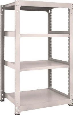 ＴＲＵＳＣＯ　Ｍ３型中量棚　９００Ｘ７２１ＸＨ１５００　４段　単体　ネオグレー＿