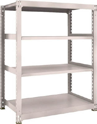 ＴＲＵＳＣＯ　Ｍ３型中量棚　１２００Ｘ７２１ＸＨ１５００　４段　単体　ネオグレー＿