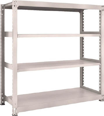 ＴＲＵＳＣＯ　Ｍ３型中量棚　１５００Ｘ５７１ＸＨ１５００　４段　単体　ネオグレー＿