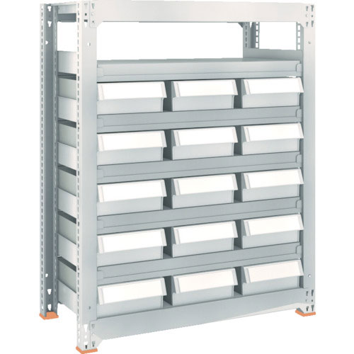 ＴＲＵＳＣＯ　Ｍ３型中量棚　Ｈ１８００　樹脂ＮＧ引出付　大Ｘ６＿