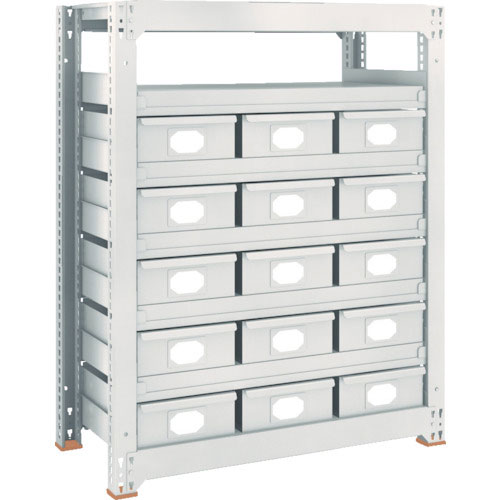 ＴＲＵＳＣＯ　Ｍ３型中量棚　Ｈ１８００　スチール引出付　大Ｘ１５＿