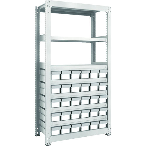 ＴＲＵＳＣＯ　Ｍ３型中量棚　Ｈ１８００　樹脂ＮＧ引出付　小Ｘ３０＿