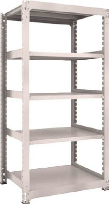 ＴＲＵＳＣＯ　Ｍ３型中量棚　９００Ｘ７２１ＸＨ１８００　５段　単体　ネオグレー＿