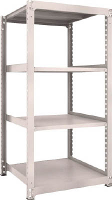 ＴＲＵＳＣＯ　Ｍ３型中量棚　９００Ｘ９２１ＸＨ１８００　４段　単体　ネオグレー＿