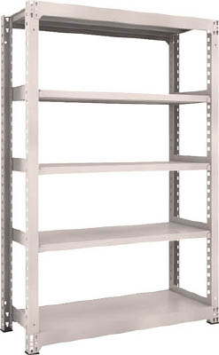 ＴＲＵＳＣＯ　Ｍ３型中量棚　１２００Ｘ４７１ＸＨ１８００　５段　単体　ネオグレー＿