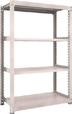 ＴＲＵＳＣＯ　Ｍ３型中量棚　１２００Ｘ５７１ＸＨ１８００　４段　単体　ネオグレー＿