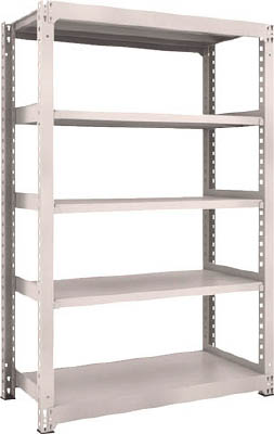 ＴＲＵＳＣＯ　Ｍ３型中量棚　１２００Ｘ５７１ＸＨ１８００　５段　単体　ネオグレー＿