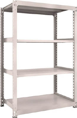 ＴＲＵＳＣＯ　Ｍ３型中量棚　１２００Ｘ７２１ＸＨ１８００　４段　単体　ネオグレー＿