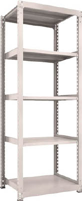 ＴＲＵＳＣＯ　Ｍ３型中量棚　９００Ｘ７２１ＸＨ２４００　５段　単体　ネオグレー＿