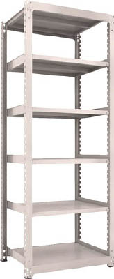 ＴＲＵＳＣＯ　Ｍ３型中量棚　９００Ｘ７２１ＸＨ２４００　６段　単体　ネオグレー＿