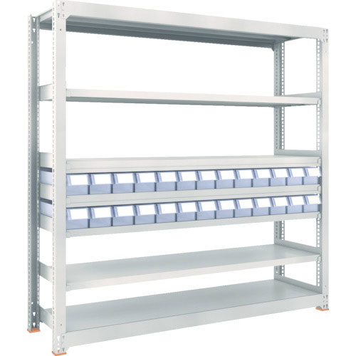 ＴＲＵＳＣＯ　Ｍ３型中量棚　Ｈ１８００　樹脂透明引出付　小Ｘ２６＿