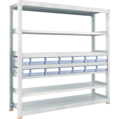 ＴＲＵＳＣＯ　Ｍ３型中量棚　Ｈ１８００　樹脂透明引出付　小Ｘ２大Ｘ１２＿