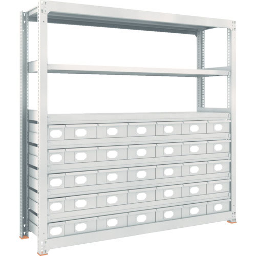 ＴＲＵＳＣＯ　Ｍ３型中量棚　Ｈ１８００　スチール引出付　小Ｘ５大Ｘ３０＿