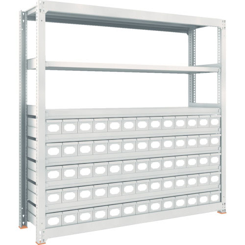 ＴＲＵＳＣＯ　Ｍ３型中量棚　Ｈ１８００　スチール引出付　小Ｘ６５＿