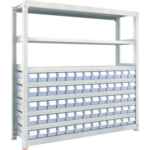 ＴＲＵＳＣＯ　Ｍ３型中量棚　Ｈ１８００　樹脂透明引出付　小Ｘ６５＿