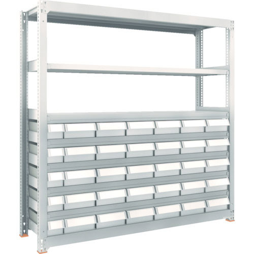 ＴＲＵＳＣＯ　Ｍ３型中量棚　Ｈ１８００　樹脂ＮＧ引出付　小Ｘ５大Ｘ３０＿