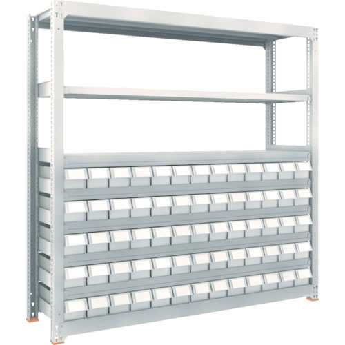 ＴＲＵＳＣＯ　Ｍ３型中量棚　Ｈ１８００　樹脂ＮＧ引出付　小Ｘ６５＿