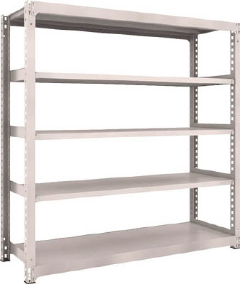 ＴＲＵＳＣＯ　Ｍ３型中量棚　１８００Ｘ５７１ＸＨ１８００　５段　単体　ネオグレー＿