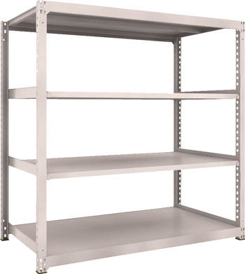 ＴＲＵＳＣＯ　Ｍ３型中量棚　１８００Ｘ９２１ＸＨ１８００　４段　単体　ネオグレー＿