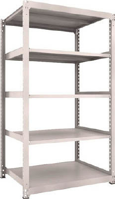 ＴＲＵＳＣＯ　Ｍ３型中量棚　１２００Ｘ９２１ＸＨ２１００　５段　単体　ネオグレー＿