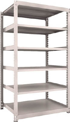 ＴＲＵＳＣＯ　Ｍ３型中量棚　１２００Ｘ９２１ＸＨ２１００　６段　単体　ネオグレー＿