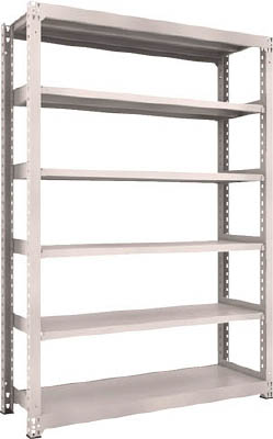 ＴＲＵＳＣＯ　Ｍ３型中量棚　１５００Ｘ４７１ＸＨ２１００　６段　単体　ネオグレー＿