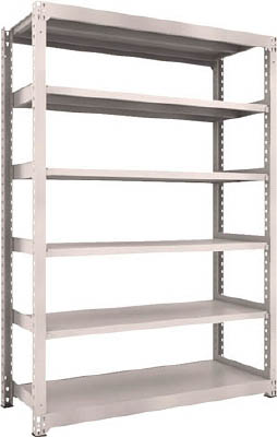 ＴＲＵＳＣＯ　Ｍ３型中量棚　１５００Ｘ５７１ＸＨ２１００　６段　単体　ネオグレー＿