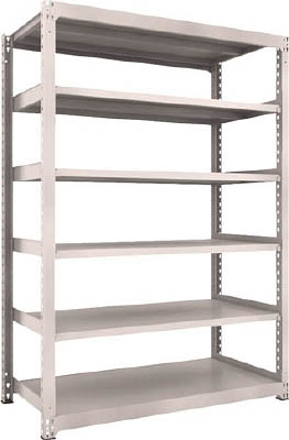 ＴＲＵＳＣＯ　Ｍ３型中量棚　１５００Ｘ７２１ＸＨ２１００　６段　単体　ネオグレー＿