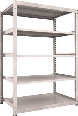 ＴＲＵＳＣＯ　Ｍ３型中量棚　１５００Ｘ９２１ＸＨ２１００　５段　単体　ネオグレー＿