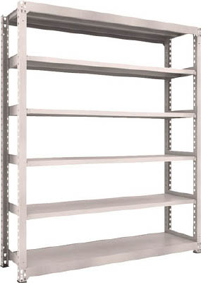 ＴＲＵＳＣＯ　Ｍ３型中量棚　１８００Ｘ４７１ＸＨ２１００　６段　単体　ネオグレー＿