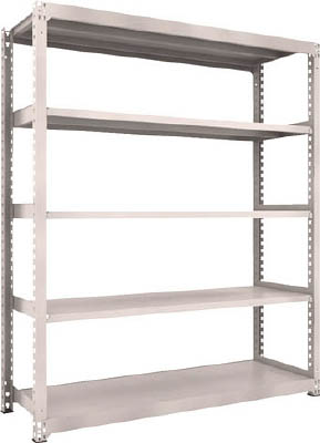 ＴＲＵＳＣＯ　Ｍ３型中量棚　１８００Ｘ５７１ＸＨ２１００　５段　単体　ネオグレー＿