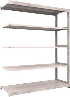 ＴＲＵＳＣＯ　Ｍ３型中量棚　１８００Ｘ５７１ＸＨ２１００　５段　連結　ネオグレー＿
