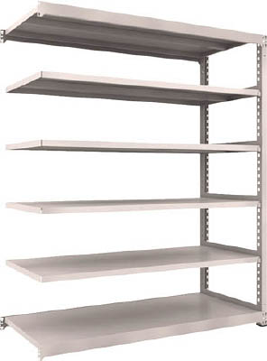 ＴＲＵＳＣＯ　Ｍ３型中量棚　１８００Ｘ７２１ＸＨ２１００　６段　連結　ネオグレー＿