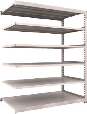 ＴＲＵＳＣＯ　Ｍ３型中量棚　１８００Ｘ９２１ＸＨ２１００　６段　連結　ネオグレー＿