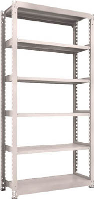 ＴＲＵＳＣＯ　Ｍ３型中量棚　１２００Ｘ４７１ＸＨ２４００　６段　単体　ネオグレー＿
