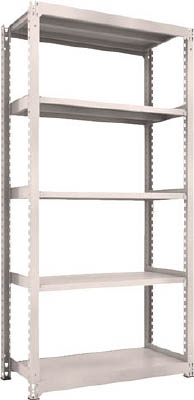 ＴＲＵＳＣＯ　Ｍ３型中量棚　１２００Ｘ５７１ＸＨ２４００　５段　単体　ネオグレー＿